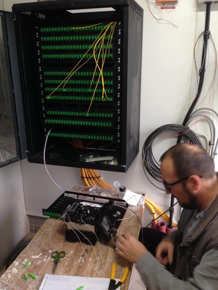 Professional engineer troubleshooting server